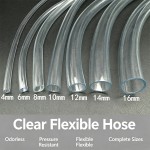 4mm-16mm soft water pipe, rubber hose, transparent horizontal pipe, PVC hose, garden pipe, fish tank, submersible pump water pipe